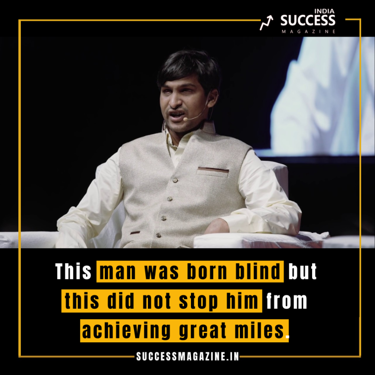 This man was born blind but this did not stop him from achieving great miles.